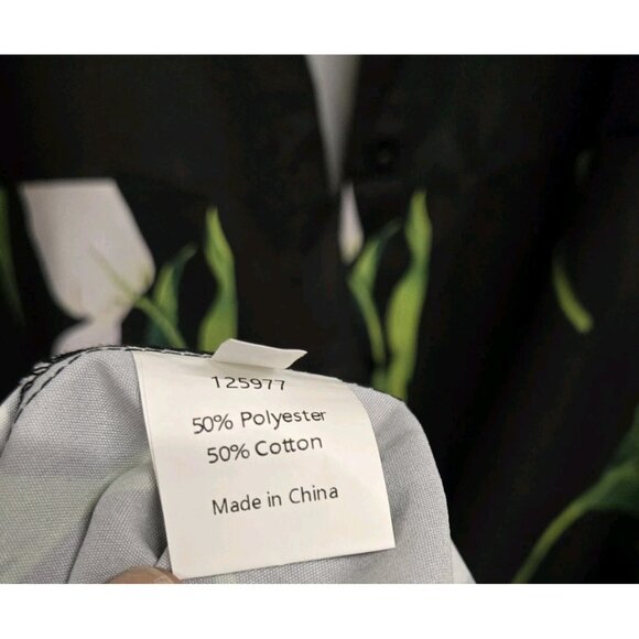 Uoozee Womens Size XL Floral Print Button Front Dress/ Trench Balloon Sleeves - Picture 11 of 12